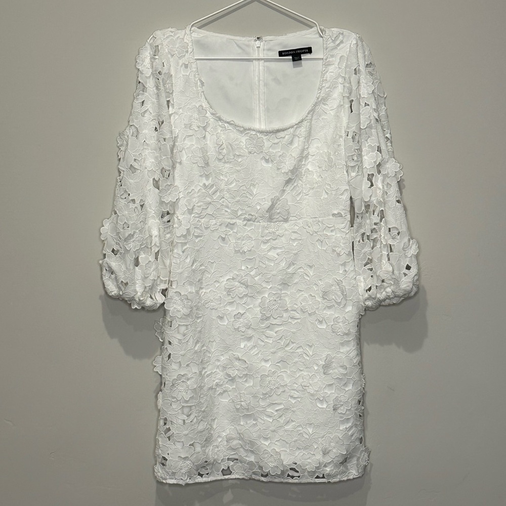 Boston Proper Floral Lace Dress